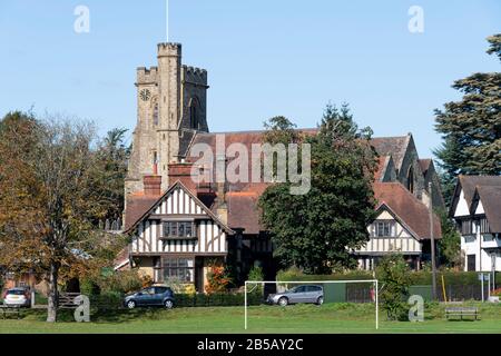 Dorfgrün in Leigh, in der Nähe von Tonbridge, Kent, England Stockfoto