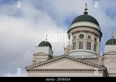 Helsinki, Finnland - 3. März 2020: Kathedrale Von Helsinki, Bildmaterial Stockfoto