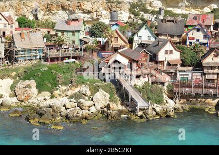 Der Popeye Film auf Malta Stockfoto