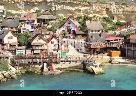Der Popeye Film auf Malta Stockfoto