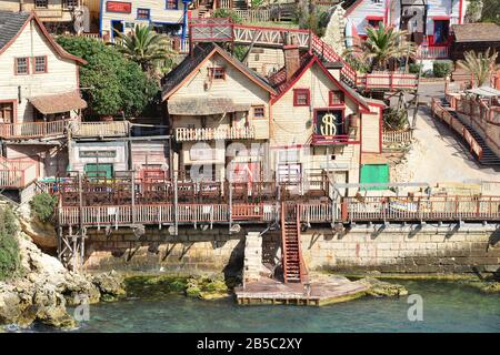 Der Popeye Film auf Malta Stockfoto