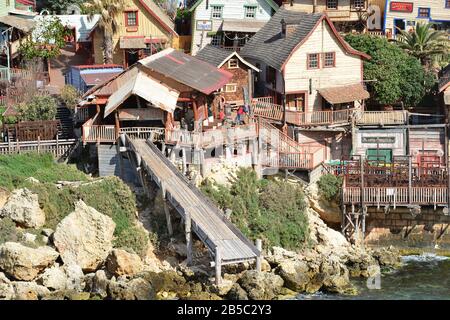 Der Popeye Film auf Malta Stockfoto
