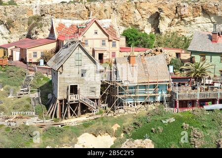 Der Popeye Film auf Malta Stockfoto