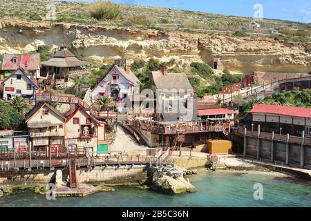 Der Popeye Film auf Malta Stockfoto