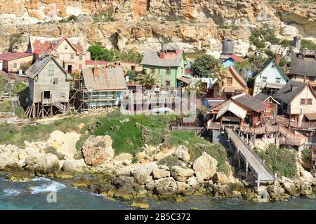 Der Popeye Film auf Malta Stockfoto