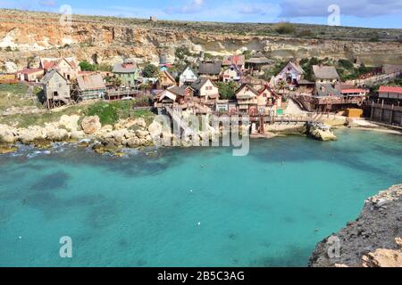 Der Popeye Film auf Malta Stockfoto