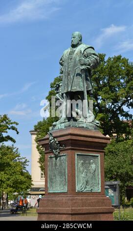 Denkmal, Joachim II. Von Brandenburg, Carl-Schurz-Straße, Spandau, Berlin, Deutschland Stockfoto