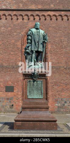 Denkmal, Joachim II. Von Brandenburg, Carl-Schurz-Straße, Spandau, Berlin, Deutschland Stockfoto