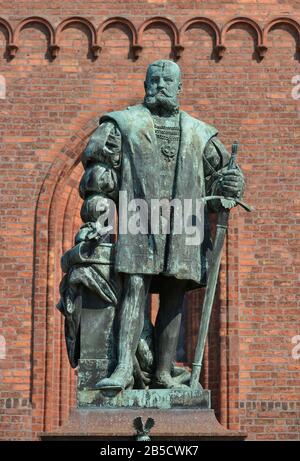 Denkmal, Joachim II. Von Brandenburg, Carl-Schurz-Straße, Spandau, Berlin, Deutschland Stockfoto