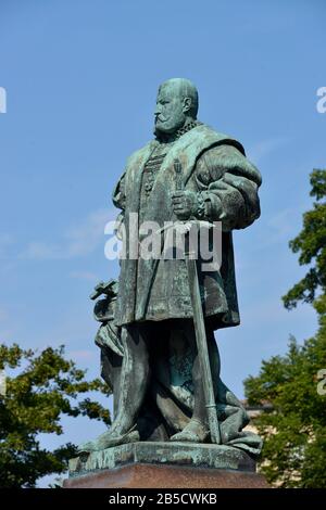 Denkmal, Joachim II. Von Brandenburg, Carl-Schurz-Straße, Spandau, Berlin, Deutschland Stockfoto