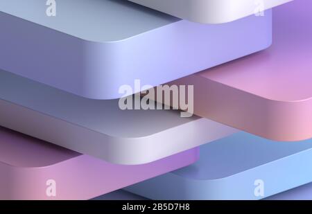Abstraktes 3D-Rendering, moderner Hintergrund, Grafikdesign Stockfoto