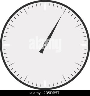 Unbedrucktes Ziffernblatt oder Timer. Darstellung des Stock-Vektors auf weißem Hintergrund isoliert. Stock Vektor