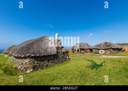 Großbritannien - Schottland - Skye Museum of Island Life - Altes schottisches Dorf auf der Insel Skye. Stockfoto