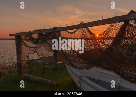 Marina von Maasholm, eine kleine Fischergemeinde an der Schlei Fjord, Ostsee, Schleswig-Holstein, Norddeutschland, Europa, Stockfoto