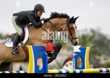 Beezie Madden (USA), Integrität, Winter Equestrian Festival, Wellington, Januar 2007 Stockfoto