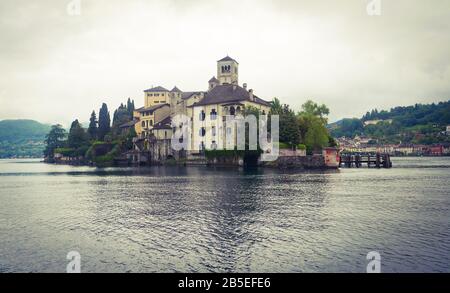 Isola San Giulio, Ortasee, Italien Stockfoto