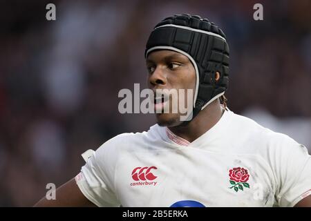 07. März 2020, Großbritannien, London: Maro Itoje (England, 4), Porträt. Vierter Spieltag des Rugby-Turniers Guinness Six Nations 2020; England - Wales am 7. März 2020 in London Foto: Jürgen Kessler / dpa Stockfoto