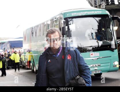 BT Murrayfield Stadium.Edinburgh.Scotland, Großbritannien. März 2020. Guinness Six Nations Test Match Schottland gegen Frankreich. Fabien Galthi französischer Rugby-Union-Cheftrainer und ehemaliger Spieler kommt bei Murrayfield an. Kredit: Eric mccowat/Alamy Live News Stockfoto