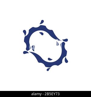 COG-Rad Wasserleistung Form Symbol Logo-Vektor Stock Vektor