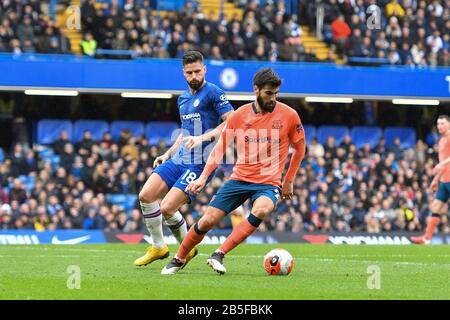 London, Großbritannien. März 2020. Andre Gomes von Everton im Einsatz während des Premier-League-Spiels zwischen Chelsea und Everton an der Stamford Bridge, London am Sonntag, den 8. März 2020. (Credit: Ivan Yordanov - Credit: MI News & Sport /Alamy Live News Stockfoto