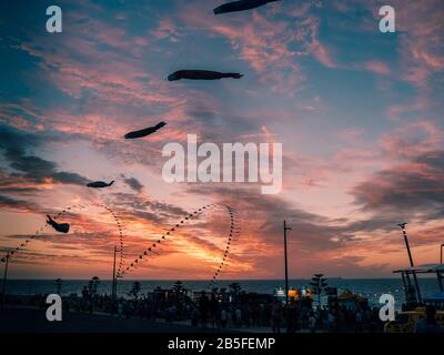 Ein herrlicher Sonnenuntergang mit bunten Wolken in Perth, Australien Stockfoto