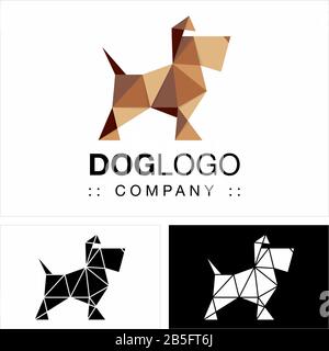 Wunderschönes Logo Für Vektorsymbole Mit Hund (Schnauzer). Logotyp Für Den Pet Shop. Abbildung des Tierlogos. Ideenvorlage Für Elegantes Identitätskonzept. Stock Vektor