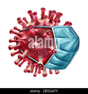 Pandemie-Virus-Ausbruch mit China Europa und den Vereinigten Staaten Grippeausbruch und ansteckende neuartige medizinische Krise der Coronavirus Influenza als Welt. Stockfoto