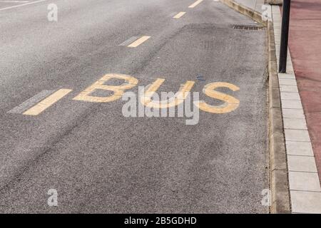 Leere Bushaltestelle in Benevento Stockfoto