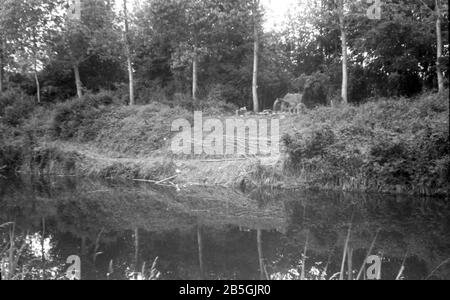 Panzerkanone PAK 36 37 mm 3,7 cm / Panzerabwehrkanone PAK 36 73 mm 3,7 cm Stockfoto