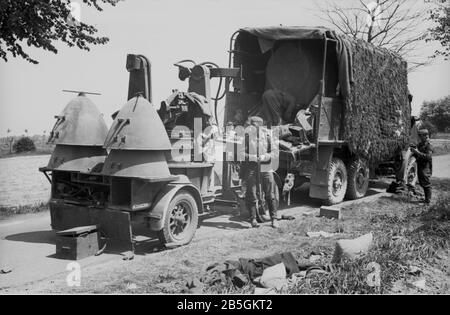 Luftwaffe Der Wehrmacht Horchgerät/Akustiklokator Der Deutschen Luftwaffe Stockfoto