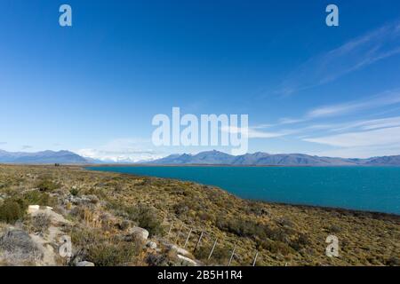 Lago Argentino ist der größte und südlichste der großen patagonischen Seen im argentino See Stockfoto