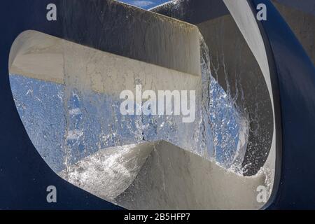 Teil der Albatross-Brunnenskulptur Wellingon Waterfront Stockfoto