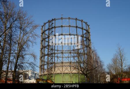 Gasometer, Torgauer Straße, Schöneberg, Berlin, Deutschland Stockfoto