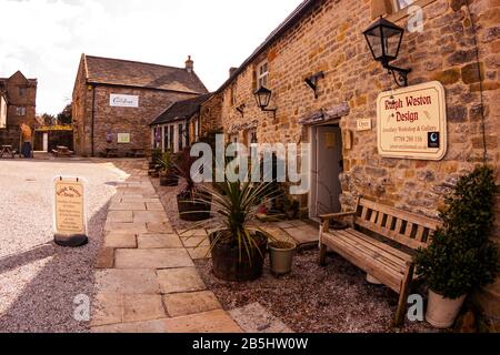 Eyam Hall Craft Center, Eyam, Derbyshire Stockfoto