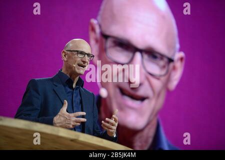 Timotheus Höttges, Deutsche Telekom, Cebit, Hannover, Niedersachsen, Deutschland Stockfoto