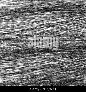 Dünne diagonal Gerade Gekreuzte Linien (Hatch-Arbeit) abstrakte Textur. Monochromatischer Criss Mit Geometrischem Hintergrund. Stockfoto