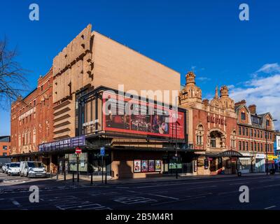 Hackney Empire Theatre in Hackney East London. Der 1901 als Musikhalle erbaute ursprüngliche Architekt Frank Matcham wurde 2004 von Tim Ronalds Architects renoviert Stockfoto
