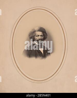 Frederick Douglass (18-95), American Social Reformer, Abolitionist and Statesman, Head and Shoulders Portrait, Foto von John White Hurn, 14. Januar 1862 Stockfoto