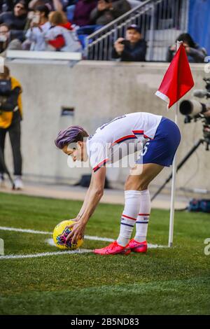 HARRISON, NEW JERSEY, EUA. März 2020. Megan Rapinoe bei einem Spiel gegen Spanien gültig für Sie glaubt an den Red Bull Arena Cup in der Stadt Harrison in New Jersey an diesem Sonntag, 08. Gutschrift: Vanessa Carvalho/ZUMA Wire/Alamy Live News Stockfoto