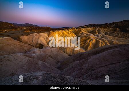 The Badlands, Zabriskie Point Loop im Tod Valley National Park, Kalifornien Stockfoto