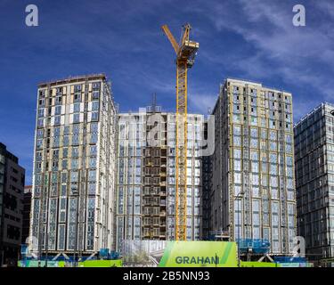 Gebäude für die Straßenentwicklung von Strang, Graham Construction, Waterfront, Liverpool Stockfoto