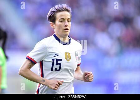 Harrison, New Jersey, USA. März 2020. USWNT Forward MEGAN RAPINOE (15) wird während des SheBelives Cup Matches in der Red Bull Arena in Harrison New Jersey gesehen USA besiegt Spanien 1 zu 0 Credit: Brooks Von Arx/ZUMA Wire/Alamy Live News Stockfoto