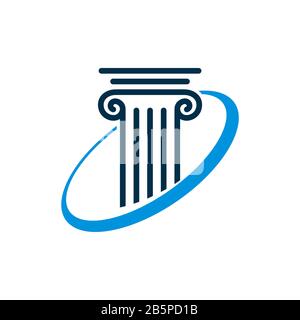 Pillar Logo Template for Lawyer Firm Illustration Design. Vektor EPS 10. Stockfoto