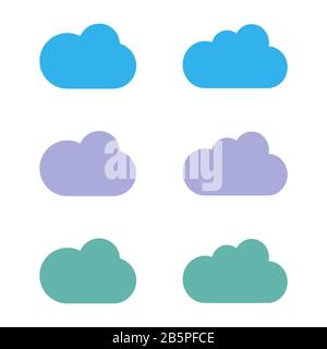 Design Der Zeichenvorlage Für Das Cloud-Vektor-Logo Festlegen. Vektor EPS 10. Stockfoto