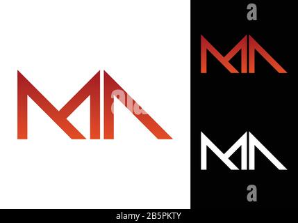 M EINE Vektor-Vorlage für das Design eines MA-Logos, grafisches Alphabet Symbol für Corporate Business Identity Stock Vektor