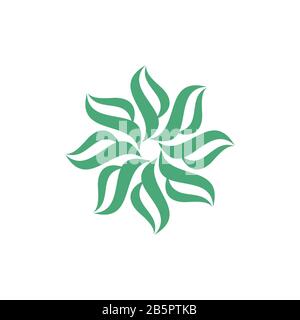 Illustrationsdesign Mit Zierstern Und Blumenlogo. Vektor EPS 10. Stockfoto