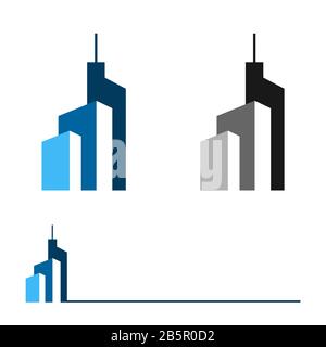 Real Estate Skyscraper Tower Logo Template Illustration Design. Vektor EPS 10. Stockfoto