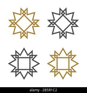 Abstraktes Design Mit Goldenem Sternenmuster Für Logo-Vorlagen. Vektor EPS 10. Stockfoto