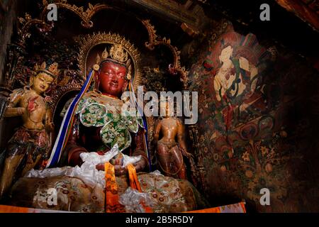 Amitabha (Opagme), der Buddha des unendlichen Lichts, Kumbum, Gyantse, Tibet Stockfoto