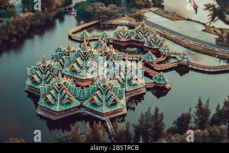 Tempel der antiken Stadt, Muang Boran in Bangkok Thailand Stockfoto